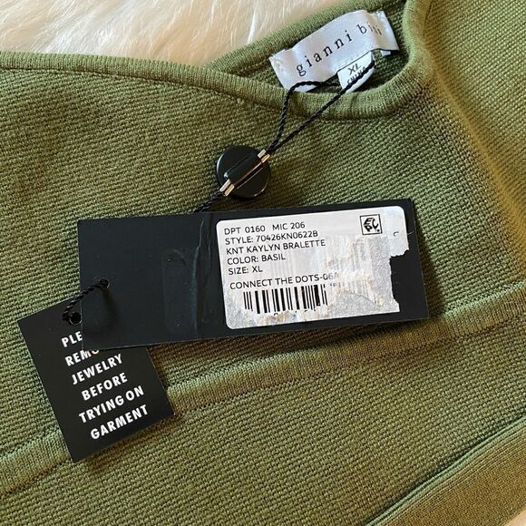 NWT Gianni Bini Kaylyn Knit Bralette in Basil - Picture 8 of 10
